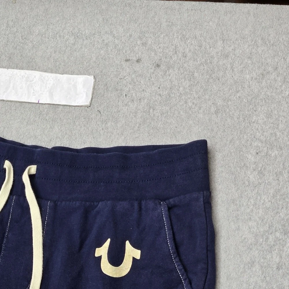 True Religion Men Pants L/G Blue Sweatpants Jogger Logo Sweatpant 28